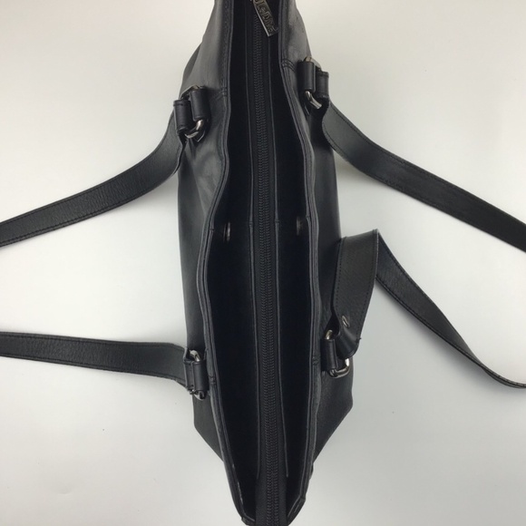 Italian Leather Black Tote Bag - Picture 8 of 16